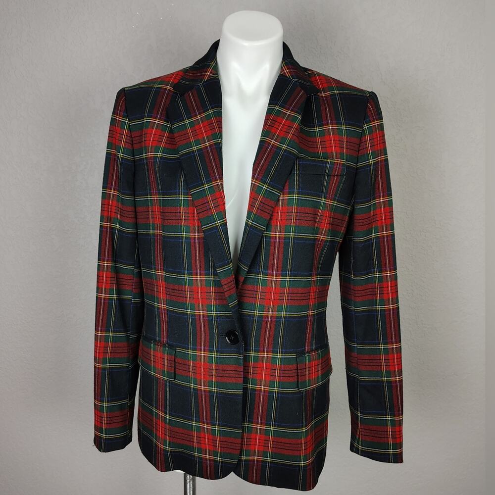 Lauren Ralph Lauren Tartan Plaid Blazer Jacket Size 10